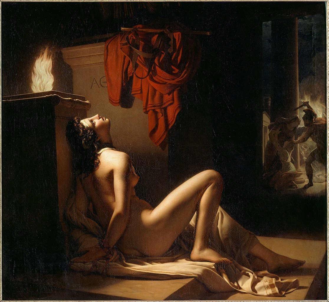 Cassandra implora la vendetta di Minerva contro Aiacce - Musée des beaux, arts de Chambéry